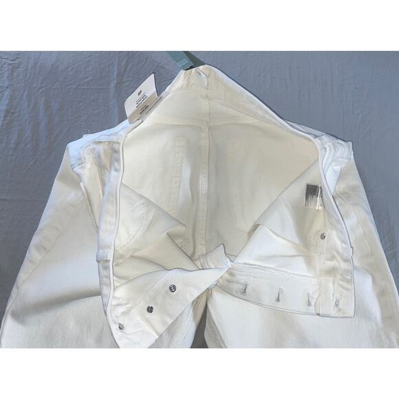 H&M High Waist Flare Ankle Length Stretch Denim Jeans. White, Women's 12. NWT!! - Picture 7 of 10